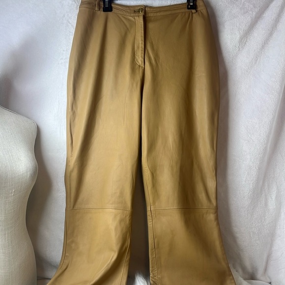 ST. JOHN COUTURE by Marie Gray 100% LEATHER COUTURE PANTS - Picture 2 of 16